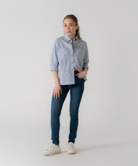 Camiseta raglán de rayas para mujer