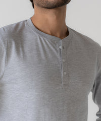 Henley de manga larga para hombre