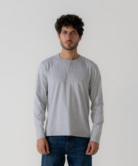 Henley de manga larga para hombre