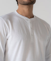 Henley de manga larga para hombre