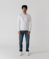 Henley de manga larga para hombre