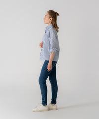 Camiseta raglán de rayas para mujer