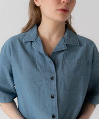 Camisa corta holgada para mujer